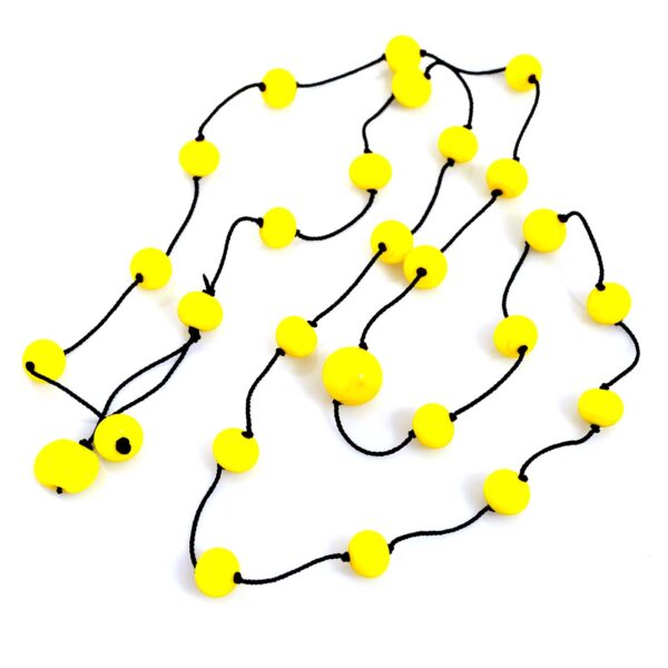 Collana Long versione Giallo limone. Olimpia Aveta Design gioielli contemporanei in vetro di Murano