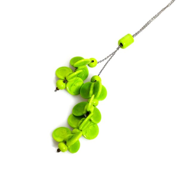 Ciondolo LEI, collana con ciondolo in vetro di Murano, Olimpia Aveta Design Gioielli contemporanei in vetro di Murano
