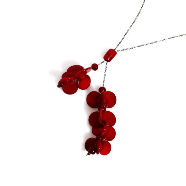 Ciondolo LEI, collana con ciondolo in vetro di Murano, Olimpia Aveta Design Gioielli contemporanei in vetro di Murano