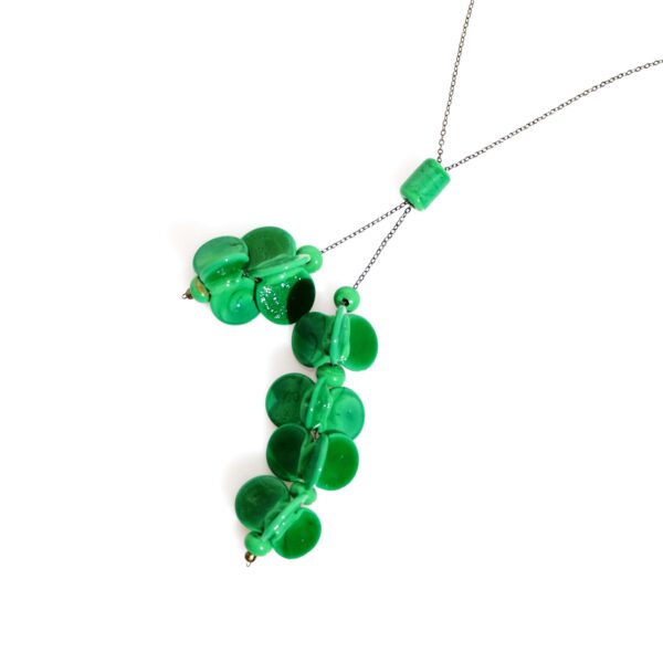 Ciondolo LEI, collana con ciondolo in vetro di Murano, Olimpia Aveta Design Gioielli contemporanei in vetro di Murano