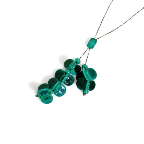 Ciondolo LEI, collana con ciondolo in vetro di Murano, Olimpia Aveta Design Gioielli contemporanei in vetro di Murano