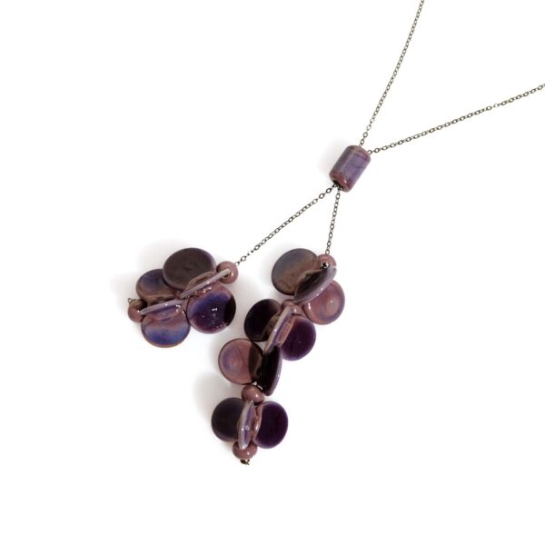 Ciondolo LEI, collana con ciondolo in vetro di Murano, Olimpia Aveta Design Gioielli contemporanei in vetro di Murano