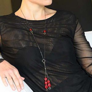 Collana con ciondolo Light Cube