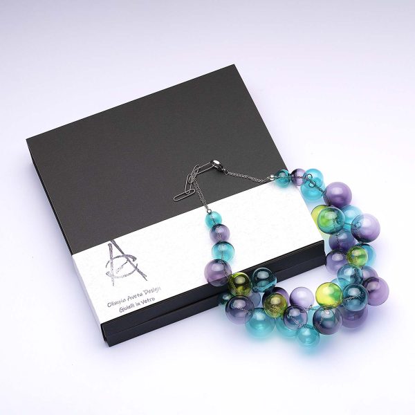 Collana REEF in vetro di Murano soffiato