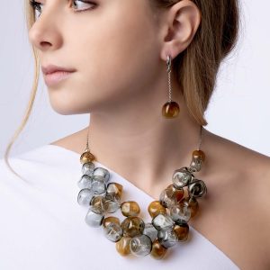 Collana in vetro soffiato Mirage Gold