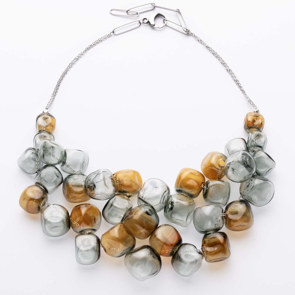 Collana Mirage Gold in vetro soffiato