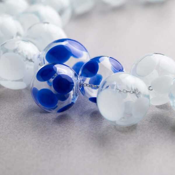 Collana ANDROMEDA bianca e blu - immagine 3