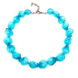 Collana in vetro soffiato TWIST blu marino