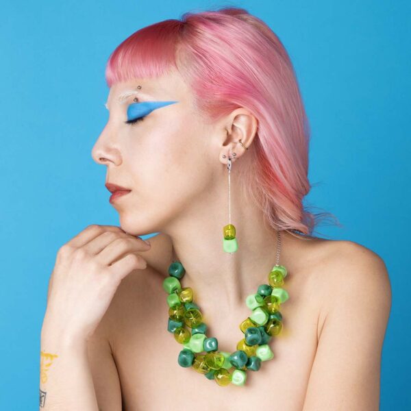 Collana MIRAGE Verde Mix - immagine 2