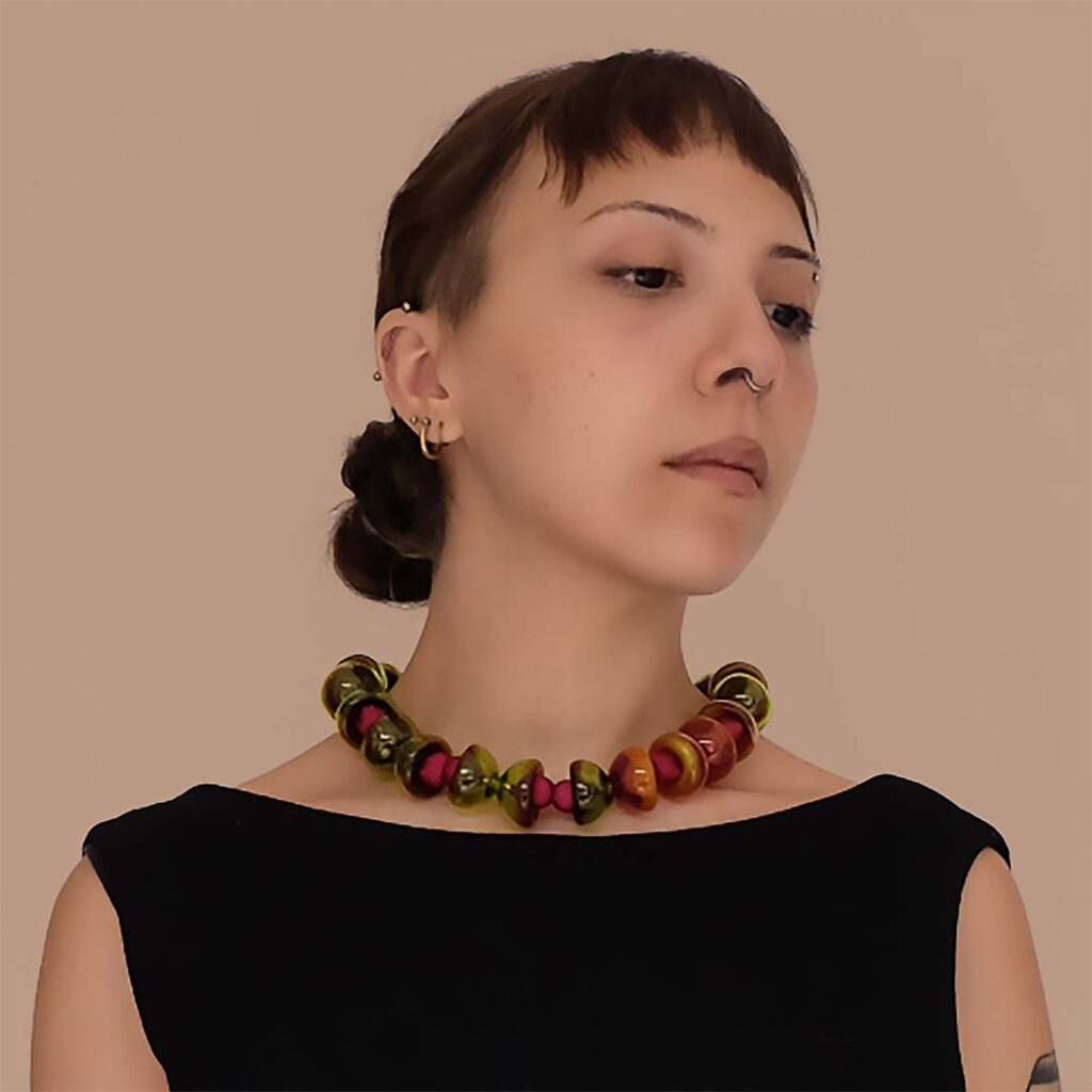 Blown Glass Necklace Forma Zero rosso